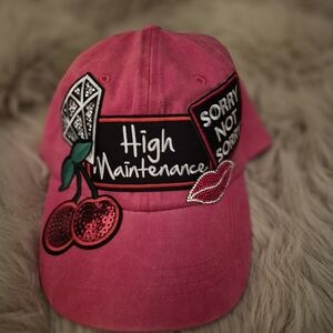 Bougie custom cap, embellished trucker hat